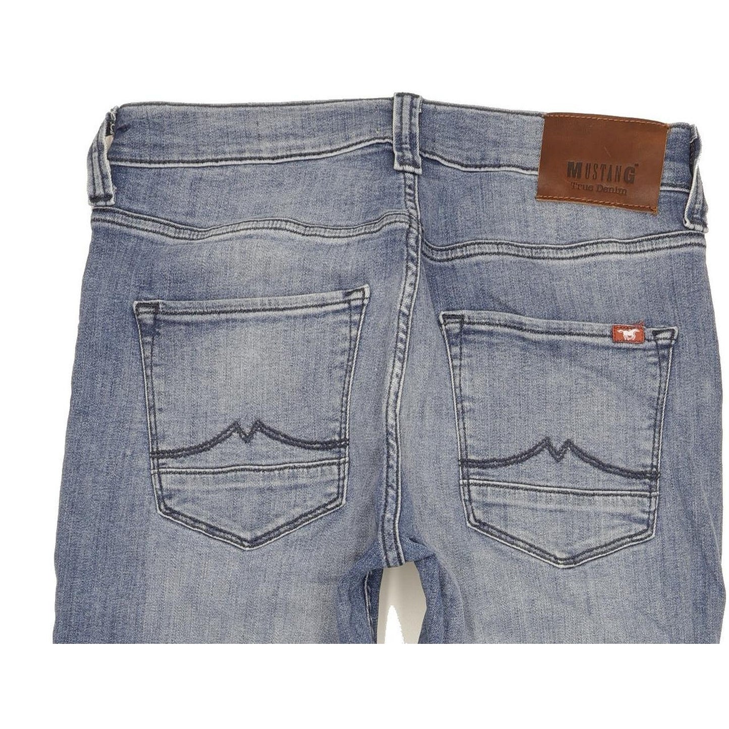 Mustang Vegas Men Blue Straight Slim Stretch Jeans W30 L32