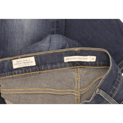 Levi's 310 Shaping Women Blue Skinny Slim Stretch Jeans W26 L27