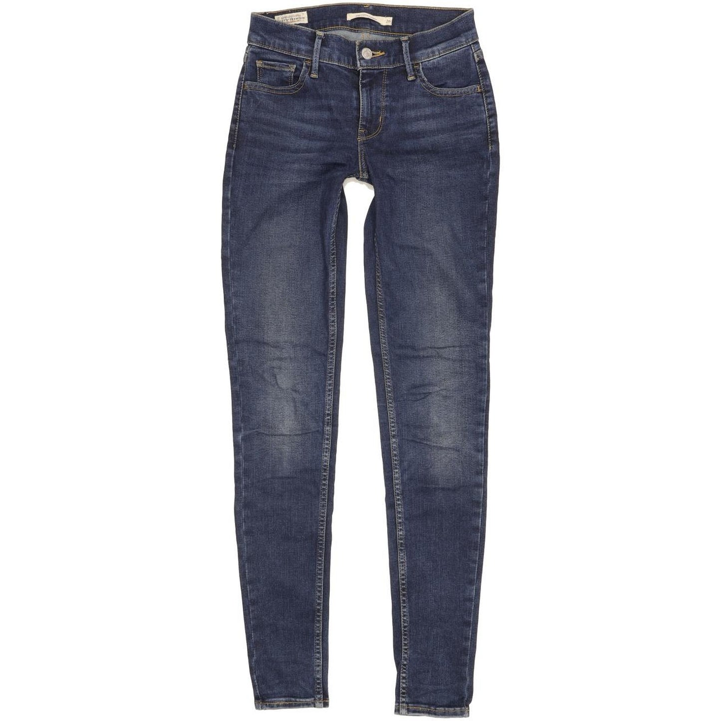 Levi's 710 Super Women Blue Skinny Slim Stretch Jeans W26 L31