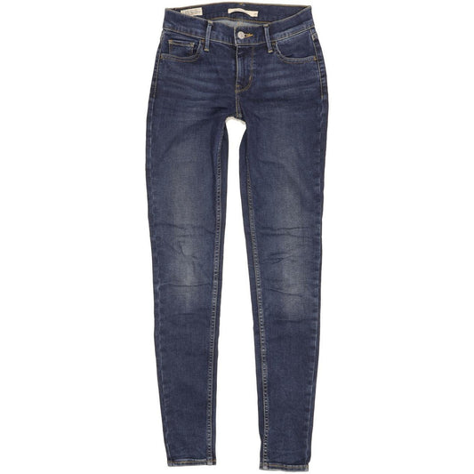 Levi's 710 Super Women Blue Skinny Slim Stretch Jeans W26 L31