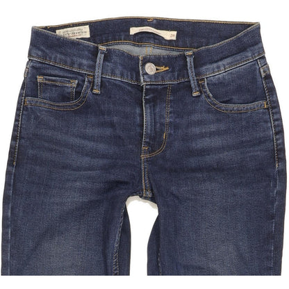Levi's 710 Super Women Blue Skinny Slim Stretch Jeans W26 L31