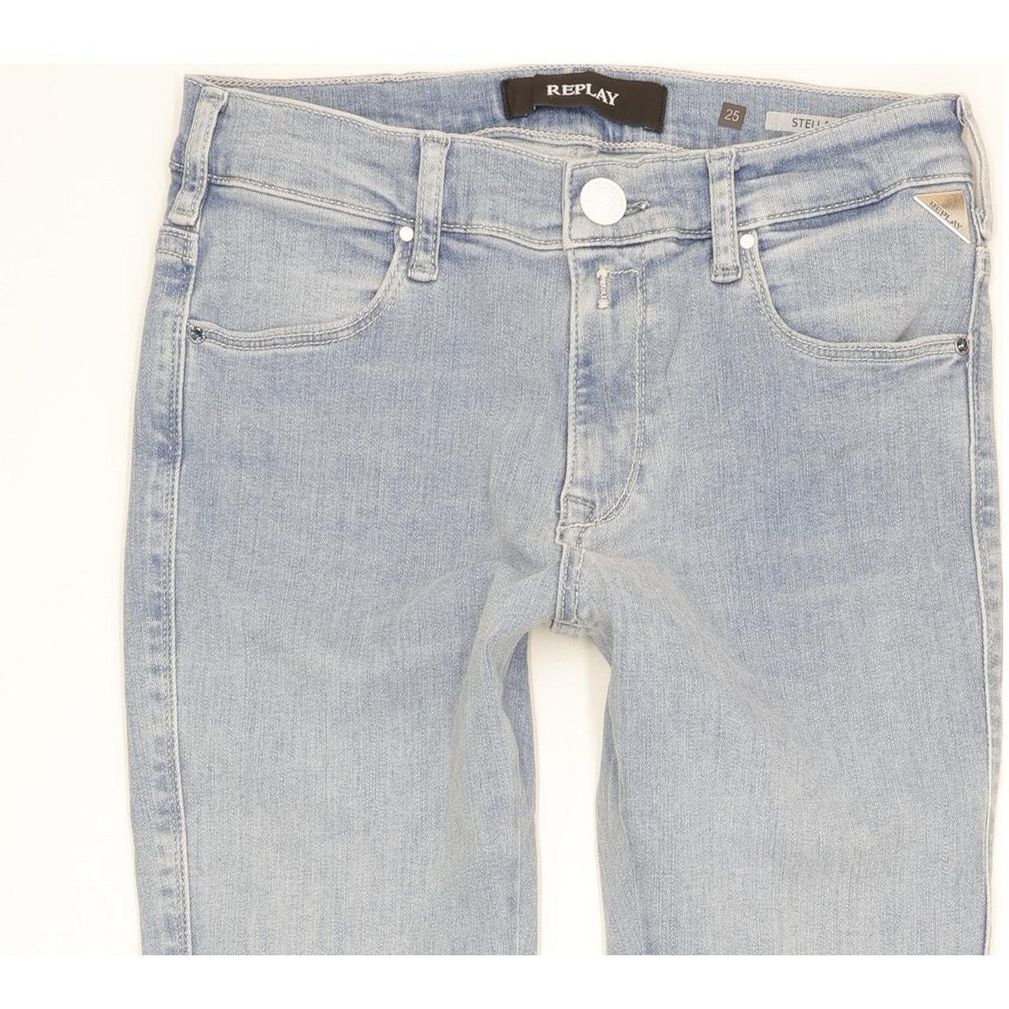 Replay Stella Women Blue Skinny Slim Stretch Jeans W25 L28