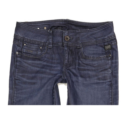 G-Star New Ford Women Blue Straight Slim Stretch Jeans W29 L33