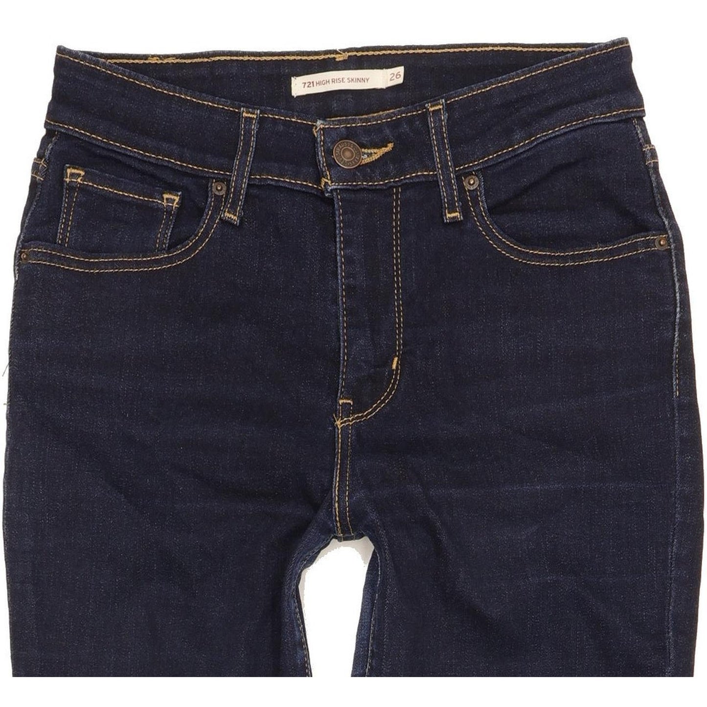 Levi's 721 Women Navy Skinny Slim Stretch Jeans W26 L26