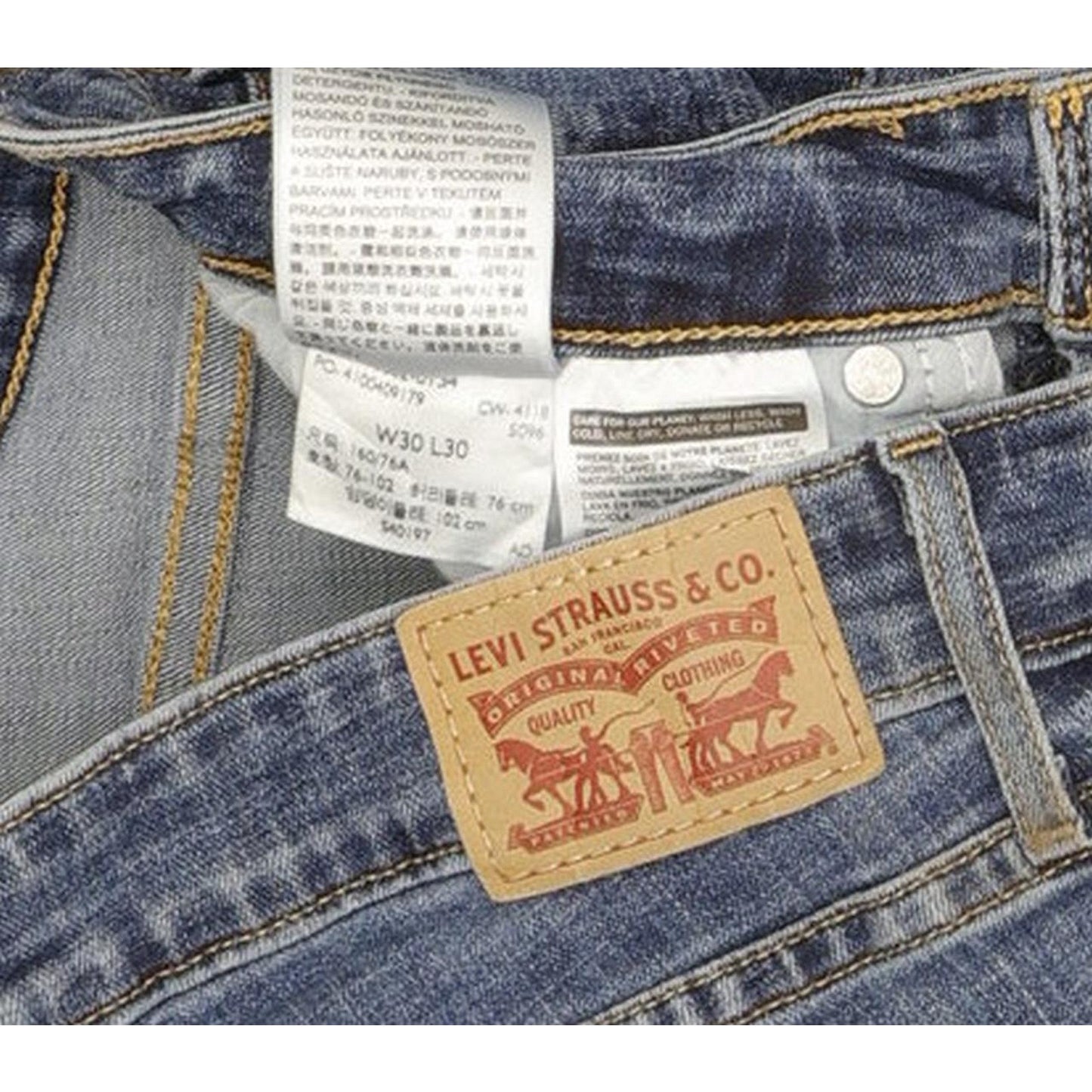Levi's 721 Women Blue Skinny Slim Stretch Jeans W30 L30