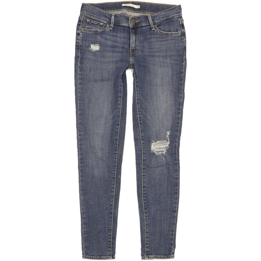 Levi's 710 Super Women Blue Skinny Slim Stretch Jeans W29 L30