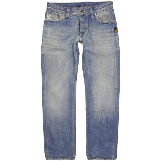 G-Star Attacc Low Men Blue Straight Slim Jeans W31 L30