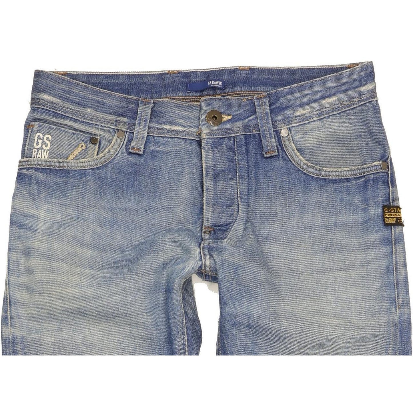 G-Star Attacc Low Men Blue Straight Slim Jeans W31 L30