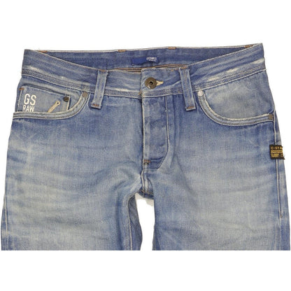 G-Star Attacc Low Men Blue Straight Slim Jeans W31 L30