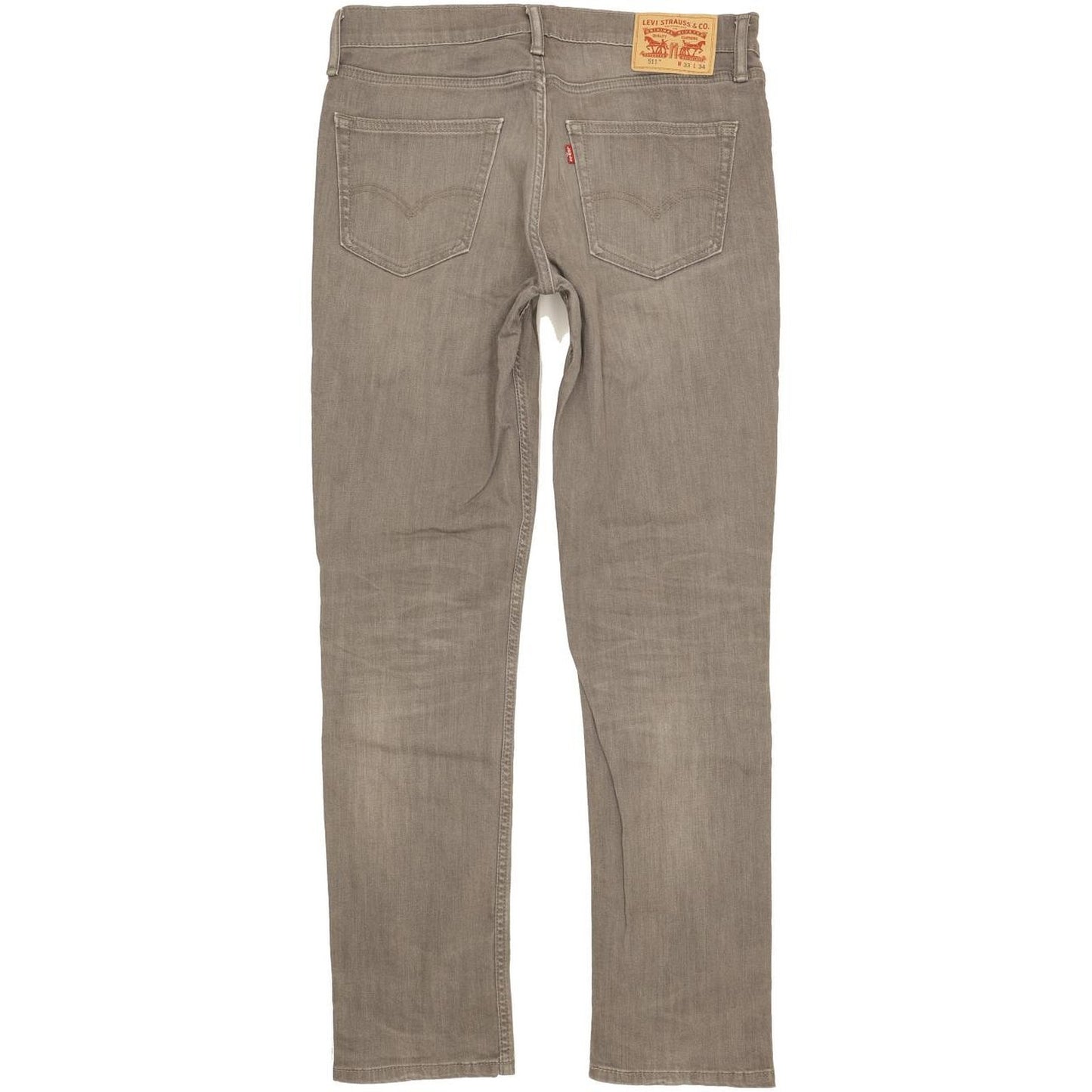 Levi's 511 Men Grey Straight Slim Stretch Jeans W33 L33
