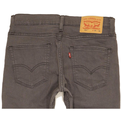 Levi's 511 Men Grey Straight Slim Stretch Jeans W30 L30