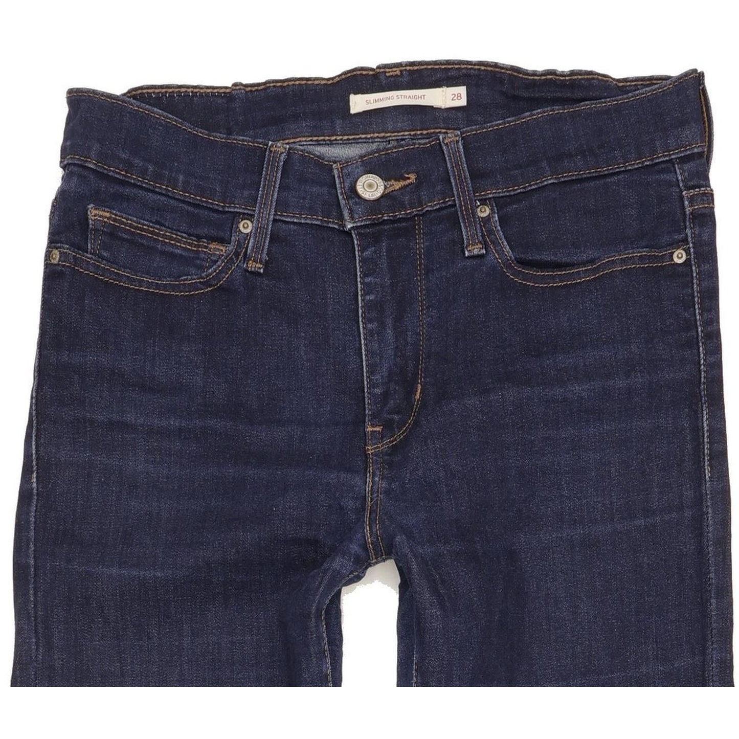 Levi's Slimming Women Blue Straight Slim Stretch Jeans W28 L34