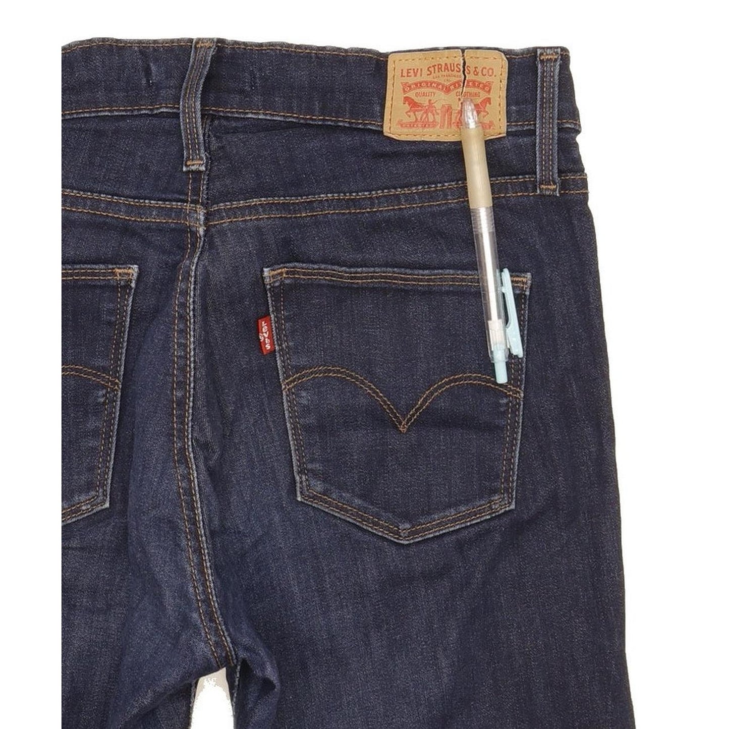 Levi's Slimming Women Blue Straight Slim Stretch Jeans W28 L34