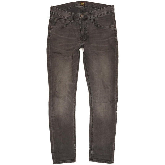 Lee Luke Men Black Skinny Slim Stretch Jeans W30 L29