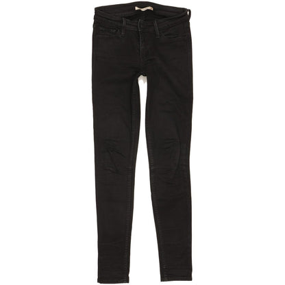 Levi's 710 Super Women Black Skinny Slim Stretch Jeans W26 L30