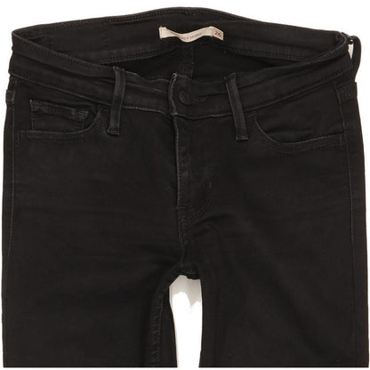 Levi's 710 Super Women Black Skinny Slim Stretch Jeans W26 L30