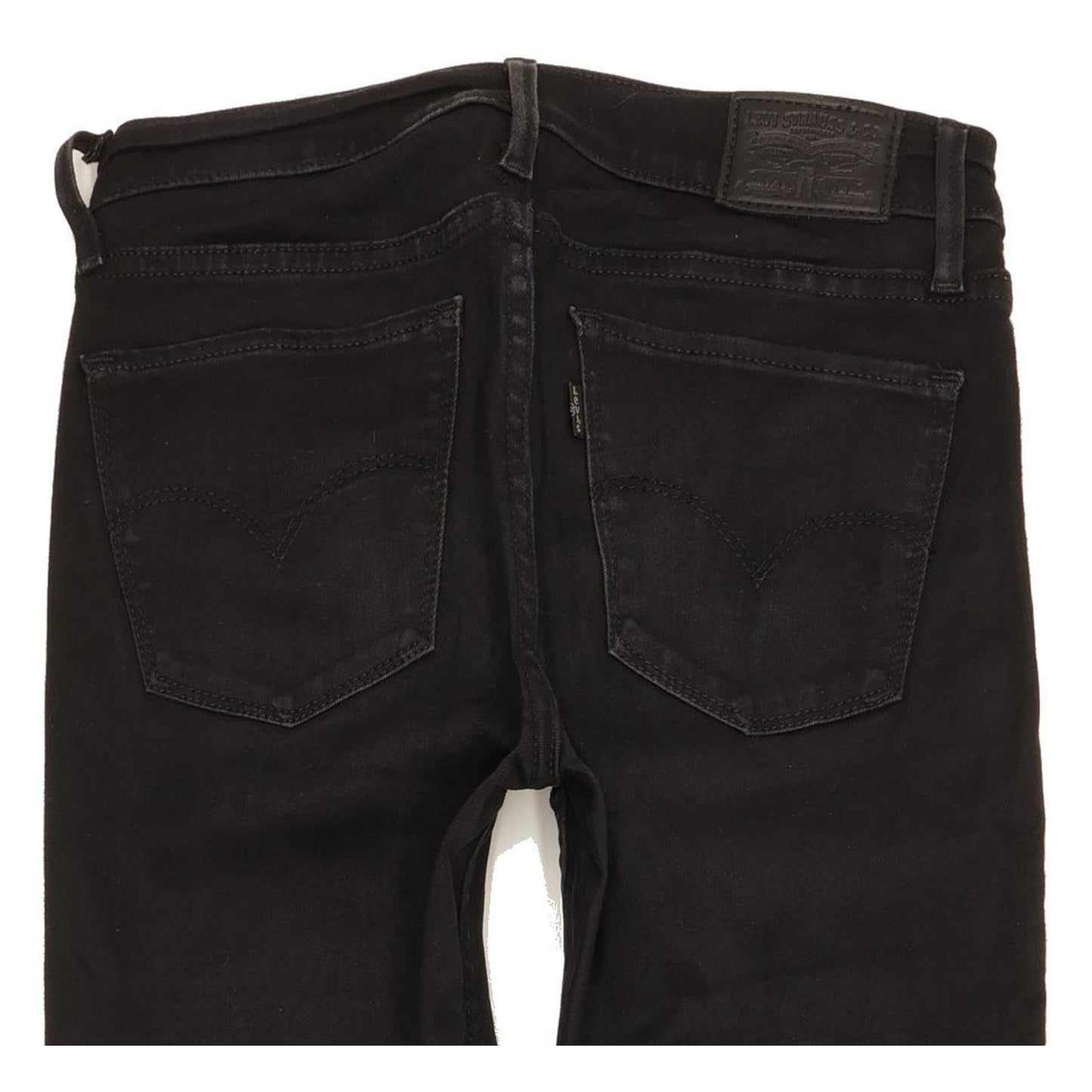 Levi's 710 Super Women Black Skinny Slim Stretch Jeans W26 L30