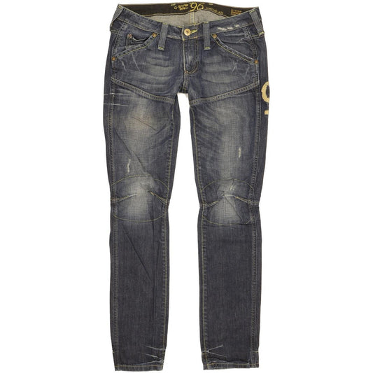 G-Star Elwood Heritage Women Blue Straight Slim Jeans W27 L31