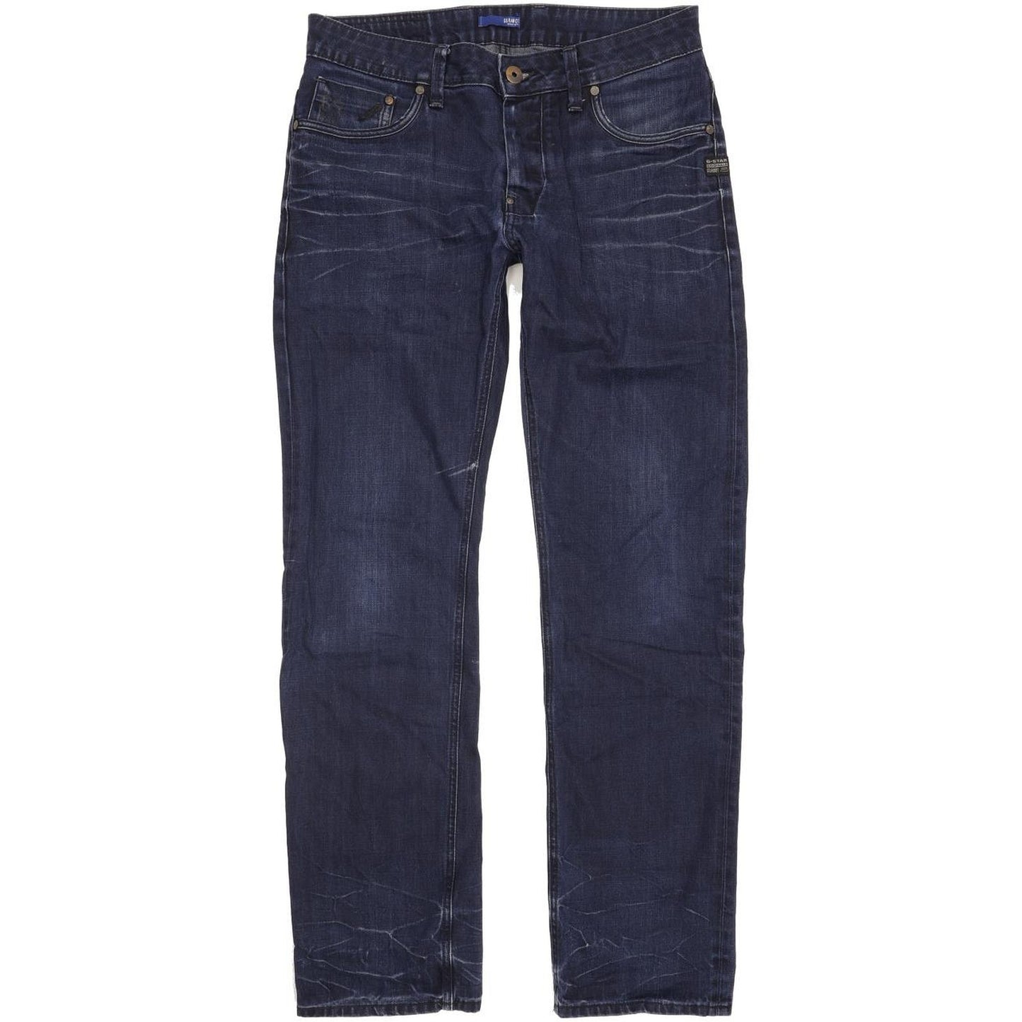 G-Star Attacc Low Men Blue Straight Slim Jeans W32 L34