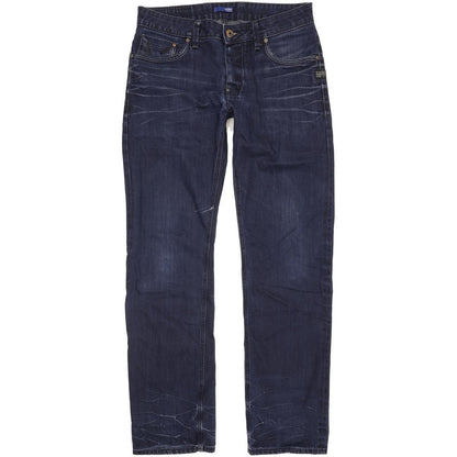 G-Star Attacc Low Men Blue Straight Slim Jeans W32 L34