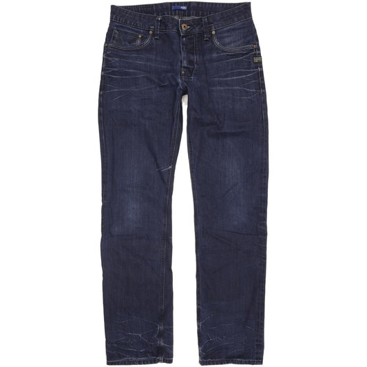 G-Star Attacc Low Men Blue Straight Slim Jeans W32 L34