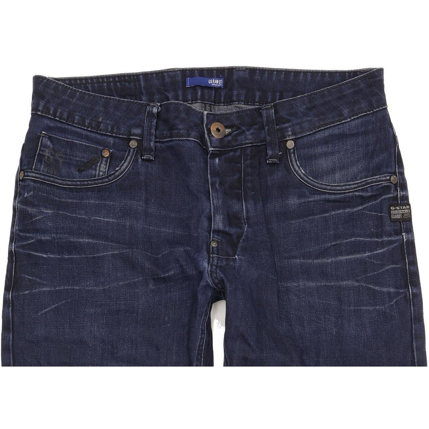 G-Star Attacc Low Men Blue Straight Slim Jeans W32 L34