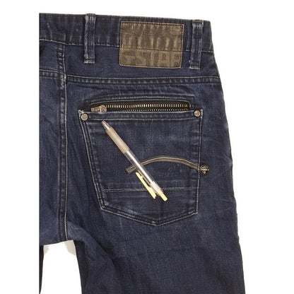 G-Star Attacc Low Men Blue Straight Slim Jeans W32 L34