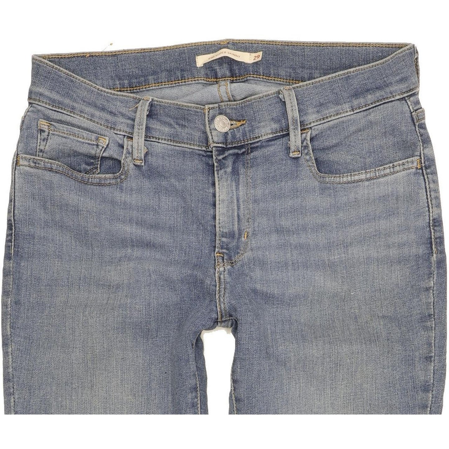Levi's 710 Super Women Blue Skinny Slim Stretch Jeans W29 L27
