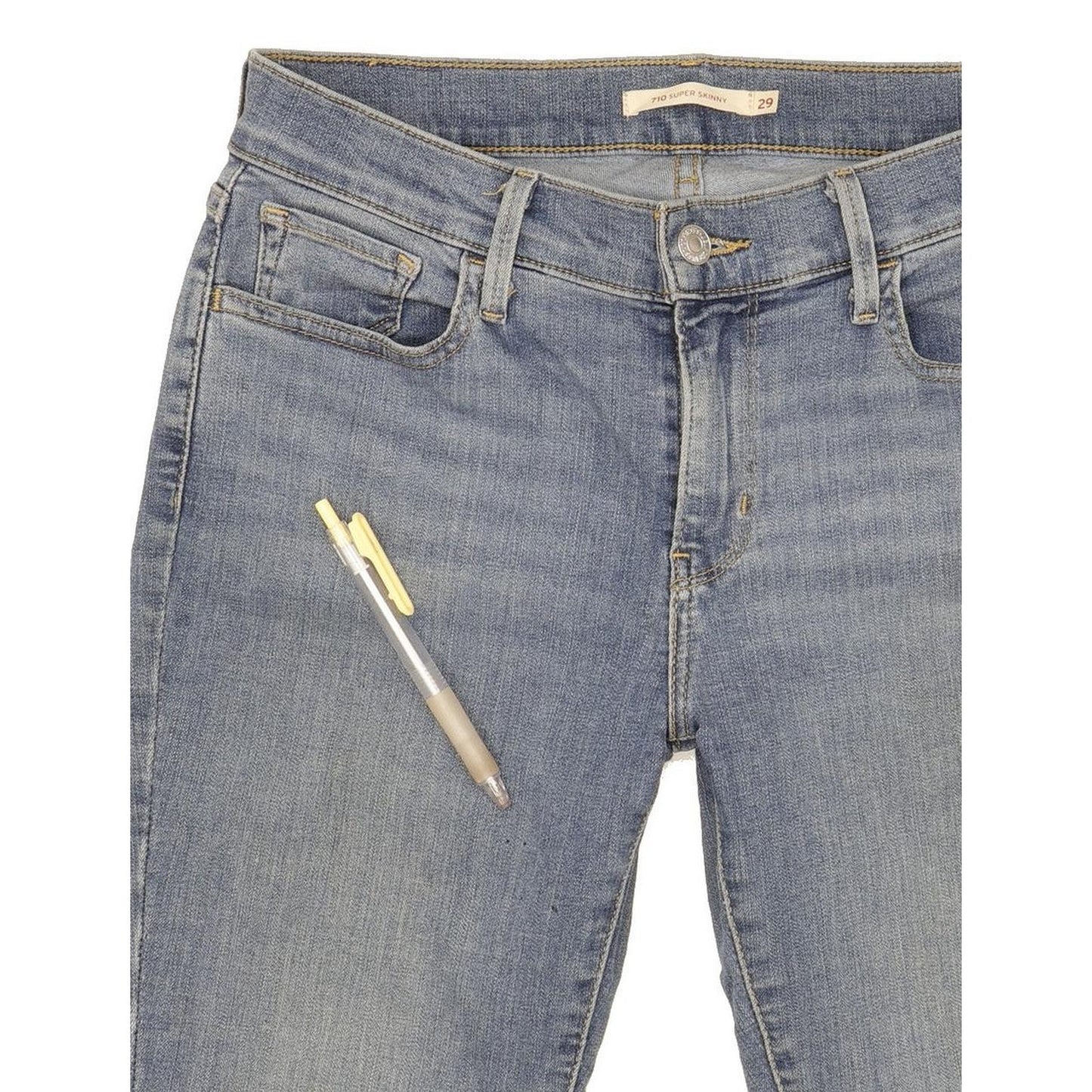 Levi's 710 Super Women Blue Skinny Slim Stretch Jeans W29 L27