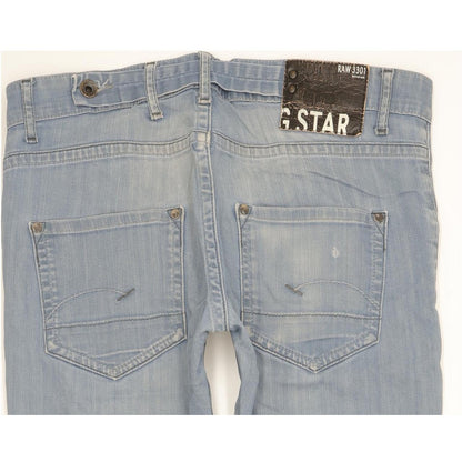 G-Star Women Blue Straight Slim Stretch Jeans W30 L31