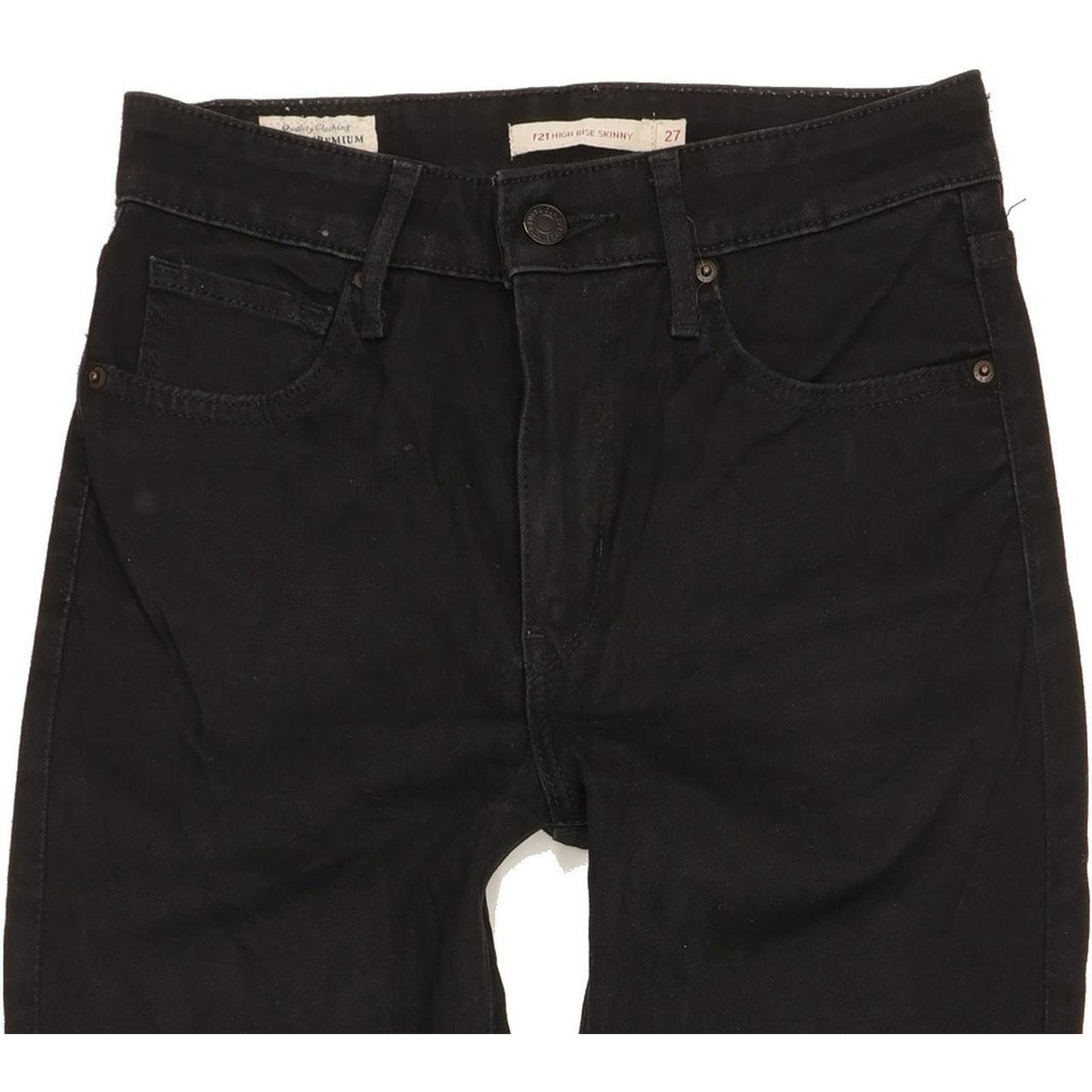 Levi's 721 Women Black Skinny Slim Stretch Jeans W27 L28