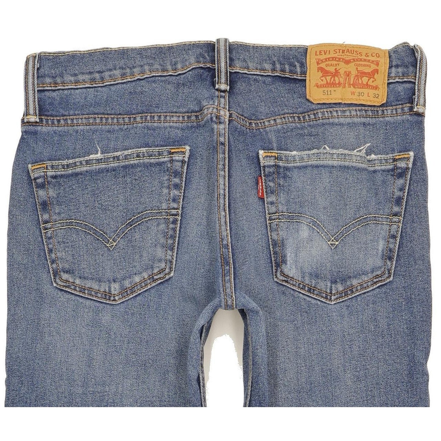 Levi's 511 Men Blue Straight Slim Stretch Jeans W30 L31