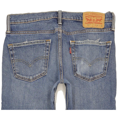 Levi's 511 Men Blue Straight Slim Stretch Jeans W30 L31