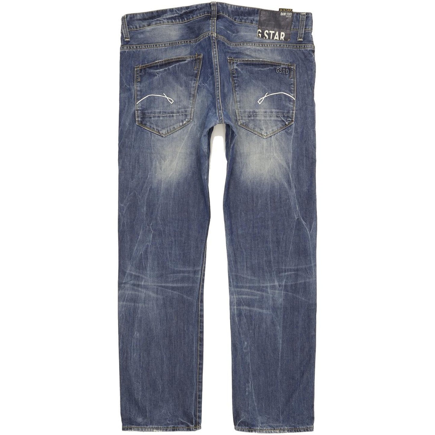 G-Star Morris Low Men Blue Straight Slim Jeans W38 L32