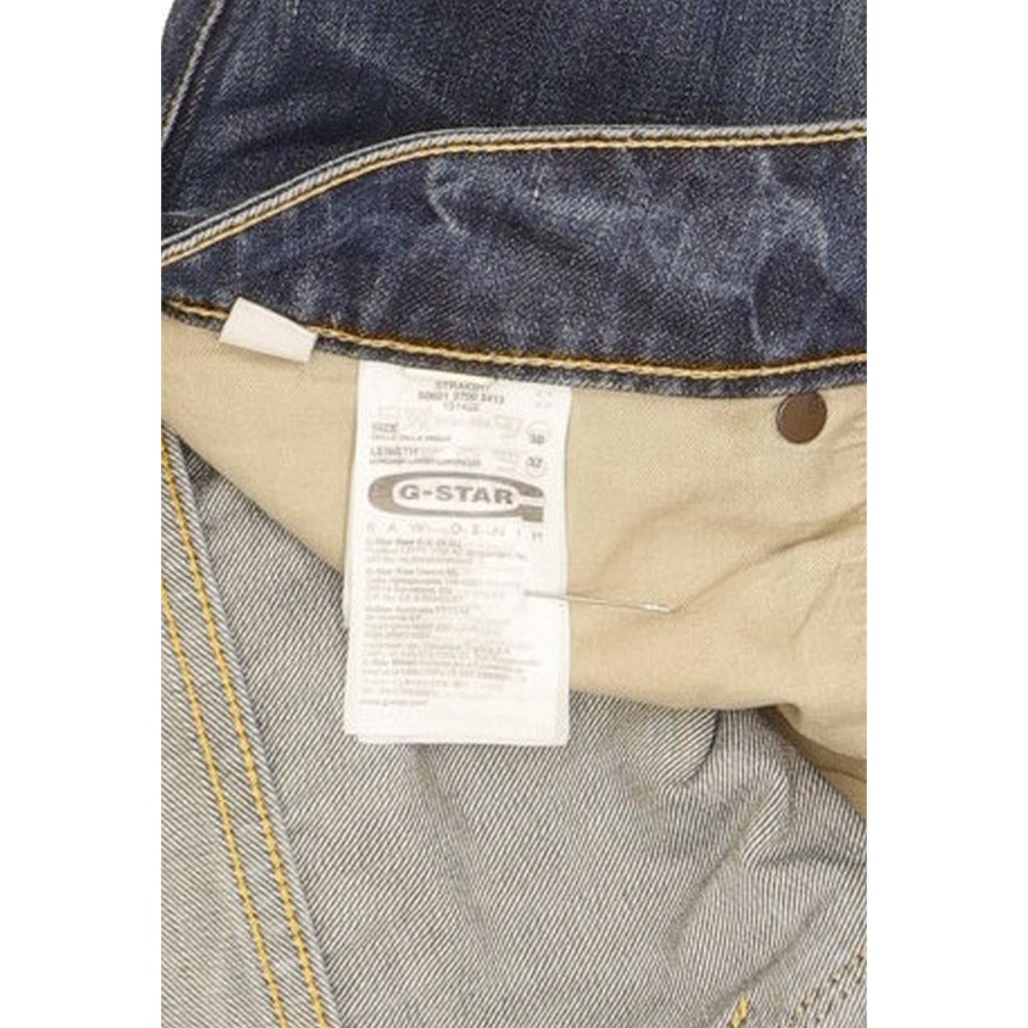 G-Star Morris Low Men Blue Straight Slim Jeans W38 L32
