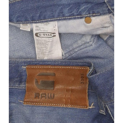 G-Star 3301 Men Blue Straight Slim Jeans W32 L32