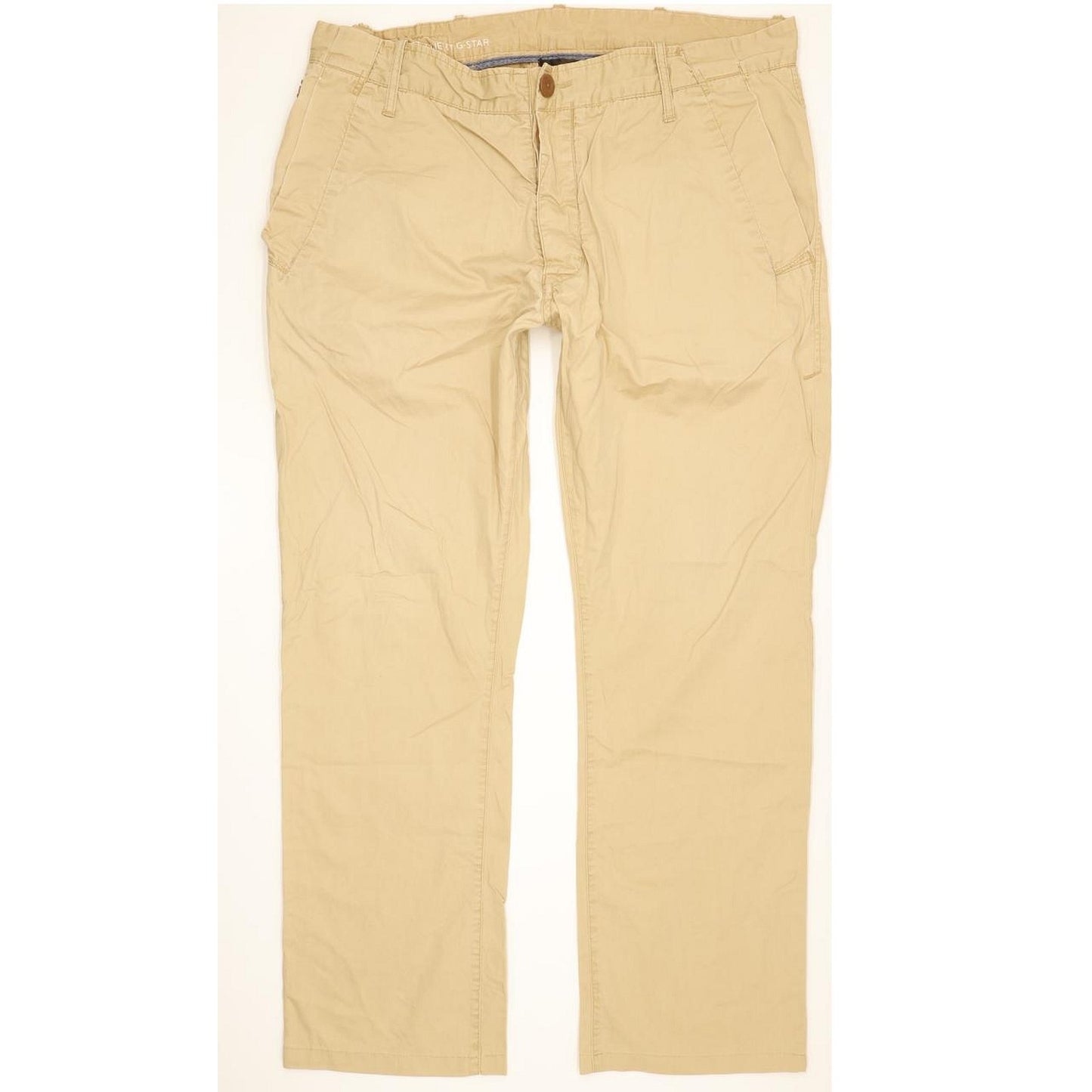 G-Star New Bronson Men Beige Tapered Loose Chino Jeans W36 L30