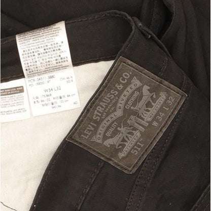 Levi's 511 Men Black Straight Slim Stretch Jeans W34 L31