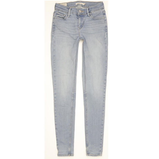 Levi's 710 Super Women Blue Skinny Slim Stretch Jeans W26 L30