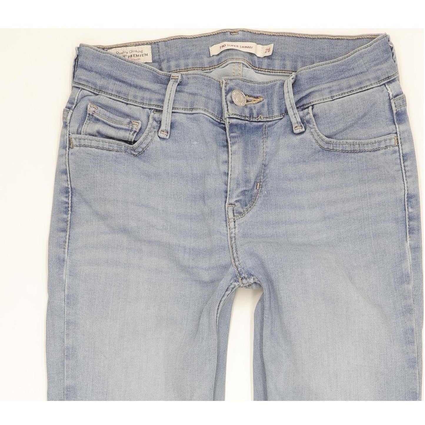 Levi's 710 Super Women Blue Skinny Slim Stretch Jeans W26 L30