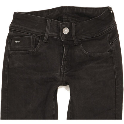 G-Star Lynn D-Mid Women Black Skinny Slim Jeans W26 L29