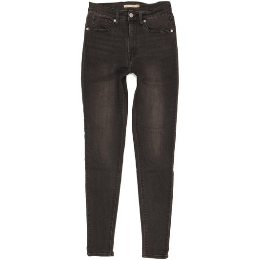 Levi's Mile Black Skinny Slim Stretch Jeans High Waisted W27 L32