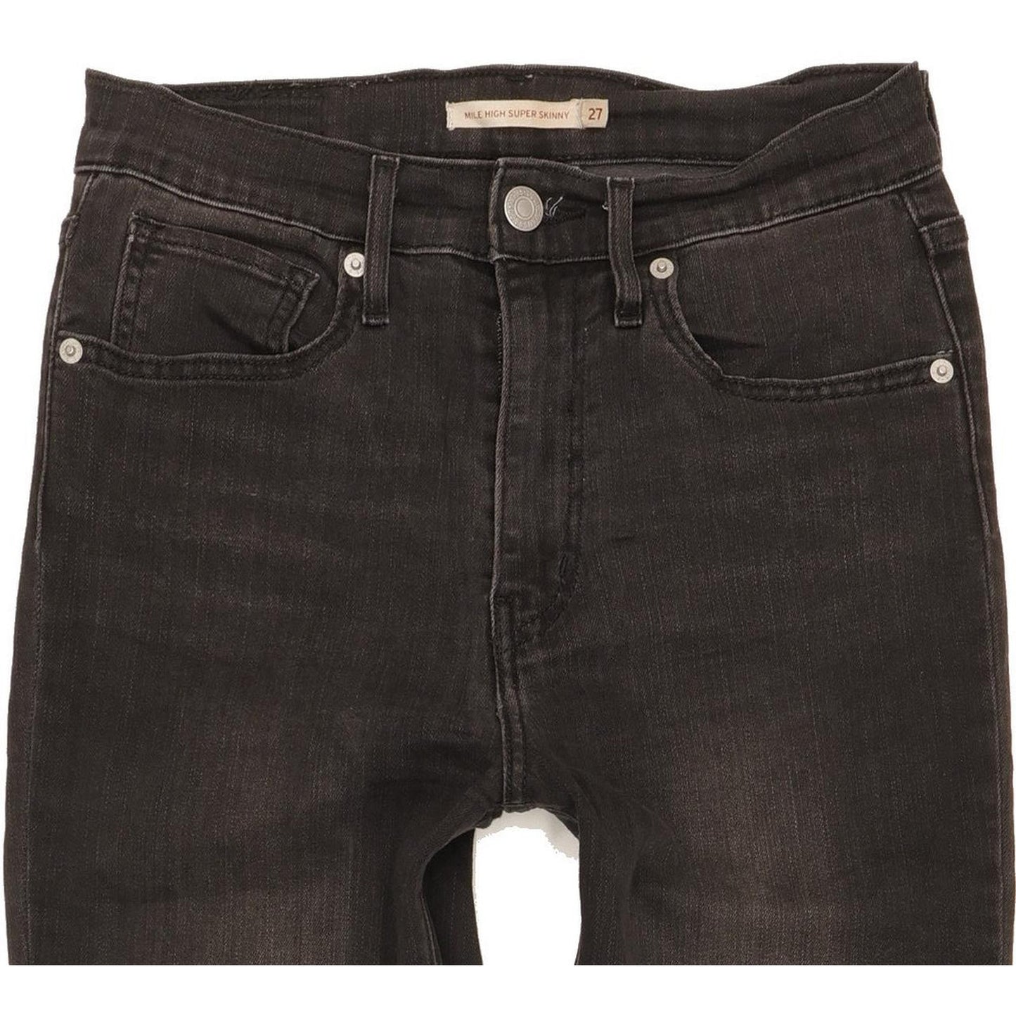 Levi's Mile Black Skinny Slim Stretch Jeans High Waisted W27 L32