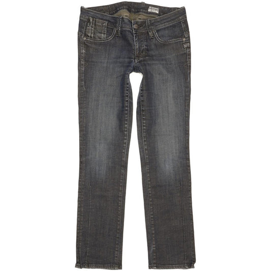 G-Star Women Navy Straight Slim Stretch Jeans W28 L30