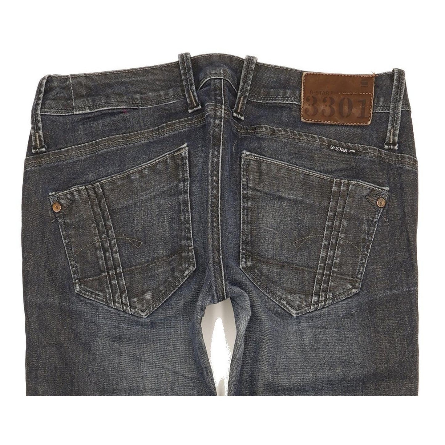G-Star Women Navy Straight Slim Stretch Jeans W28 L30
