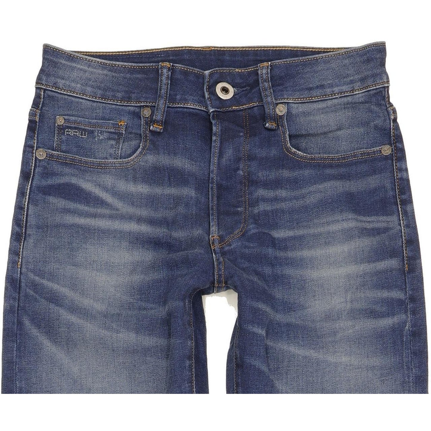 G-Star 3301 Men Blue Straight Slim Stretch Jeans W26 L32