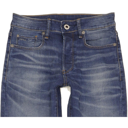 G-Star 3301 Men Blue Straight Slim Stretch Jeans W26 L32