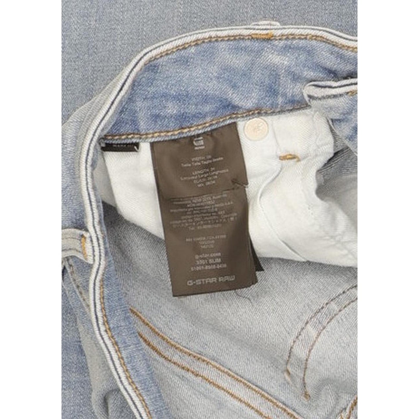G-Star 3301 Men Blue Skinny Slim Stretch Jeans W26 L33