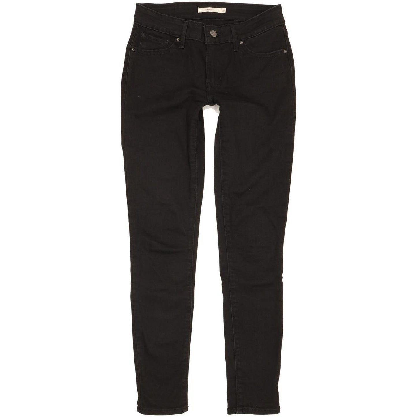 Levi's 711 Women Black Skinny Slim Stretch Jeans W26 L30