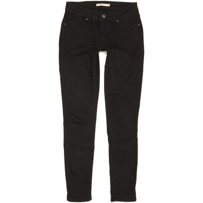 Levi's 711 Women Black Skinny Slim Stretch Jeans W26 L30